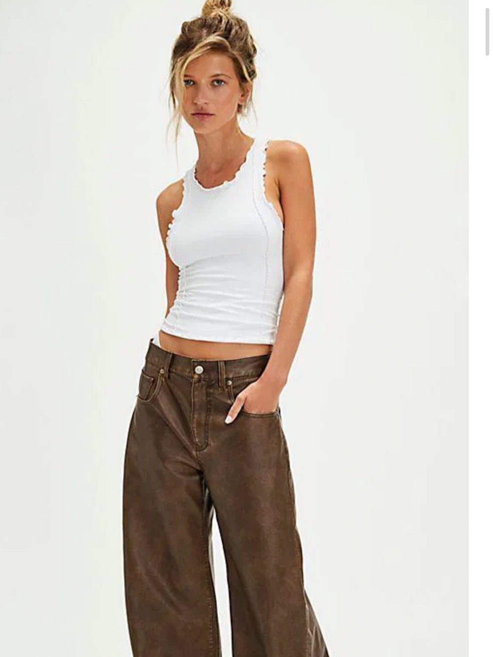 Free People Intimately Better This Way White Tank Top